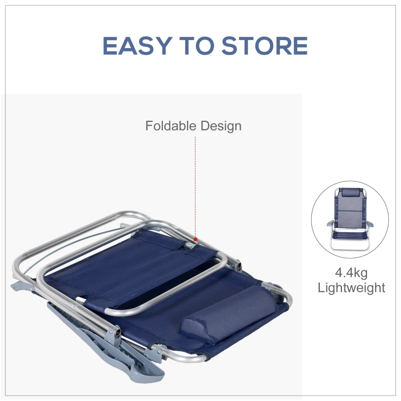 Set of 2 scaune portabile de pescuit Outsunny , Scaune de camping