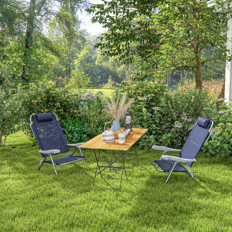 Set of 2 scaune portabile de pescuit Outsunny , Scaune de camping