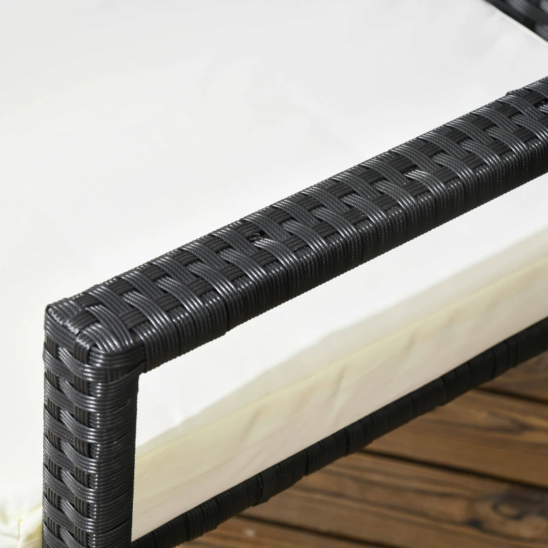 Outsunny Set de 7 Piese din Ratan pentru Luat Masa, Set de Mese