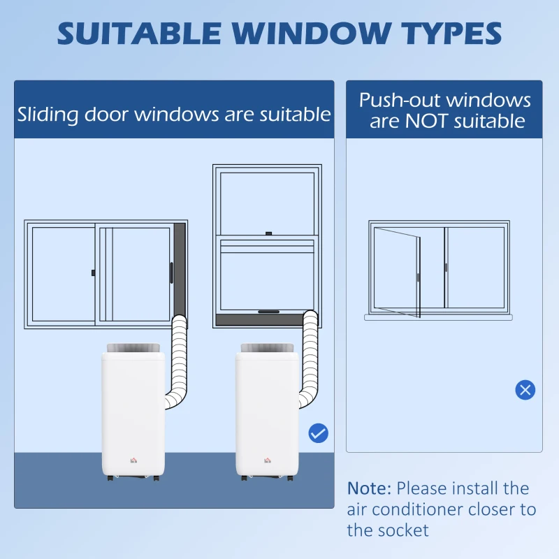 HOMCOM Aparat portabil de aer condiţionat, dezumidificator, ventilator