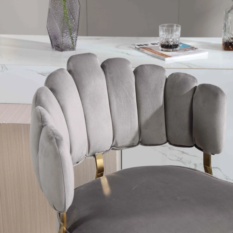 Set di 2 Sgabelli da Bar Girevoli e Regolabili in Altezza con Poggiapiedi, Stile Retro per Cucina e Sala da Pranzo, Grigio