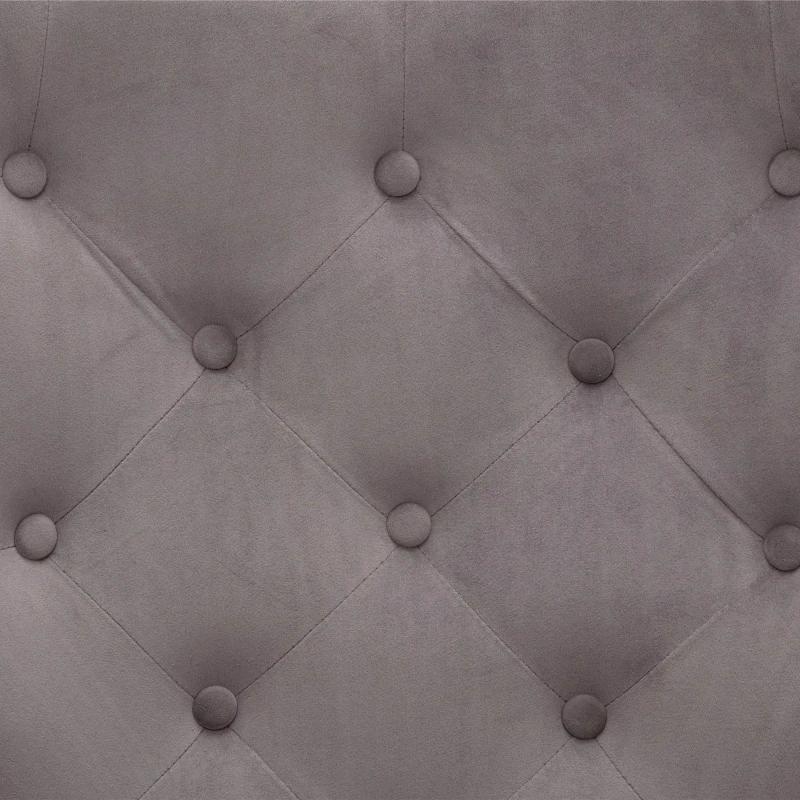 Fauteuil Relax Moderne capitonné pour Salon et Chambre à Coucher - Confort et Style en Velours, Gris