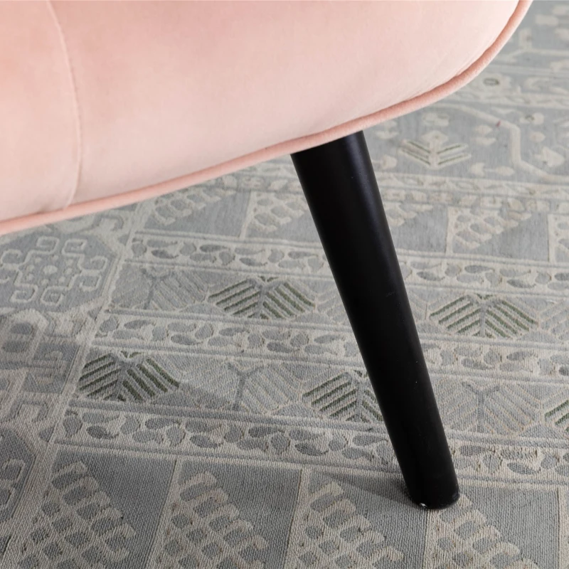 Fauteuil Relax Moderne capitonné pour Salon et Chambre à Coucher - Confort et Style en Velours, Rose