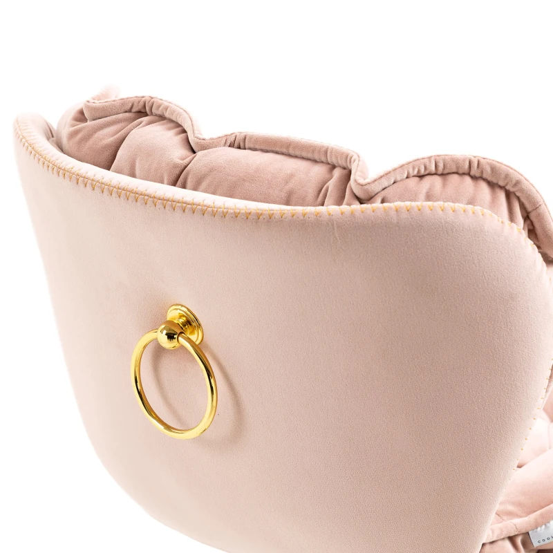 Set di 2 Sgabelli da Bar Girevoli Regolabili, con Poggiapiedi per Cucina e Sala da Pranzo, Rosa