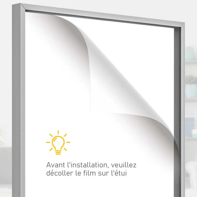 HOMCOM Frame box T-frame cadre aluminium pour maillot porte acrylique doublure interne feutre 70 x 90 cm