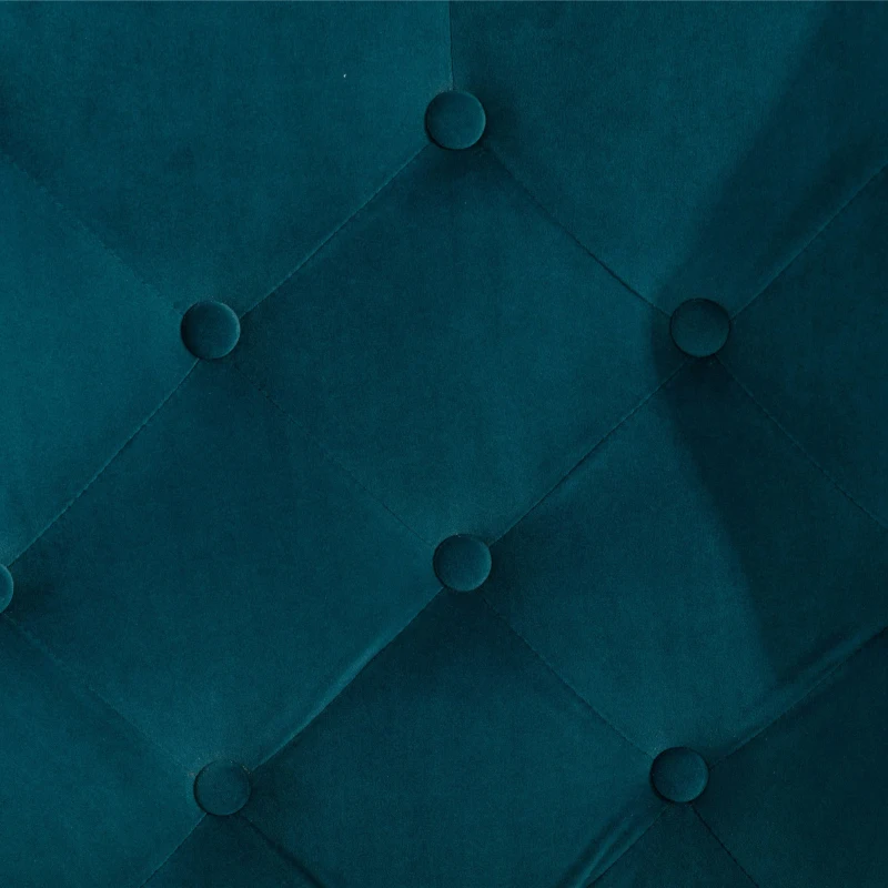 Fauteuil Relax Moderne capitonné pour Salon et Chambre à Coucher - Confort et Style en Velours, Bleu