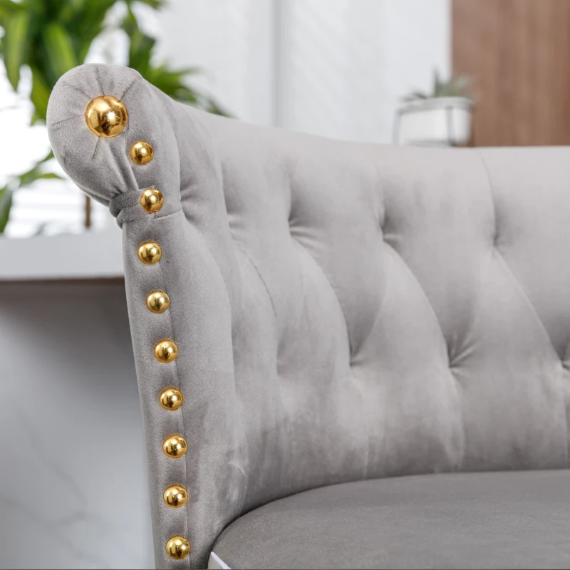 Ensemble de 2 tabourets de bar pivotants et réglables avec repose-pieds pour cuisine et salle à manger, Gris