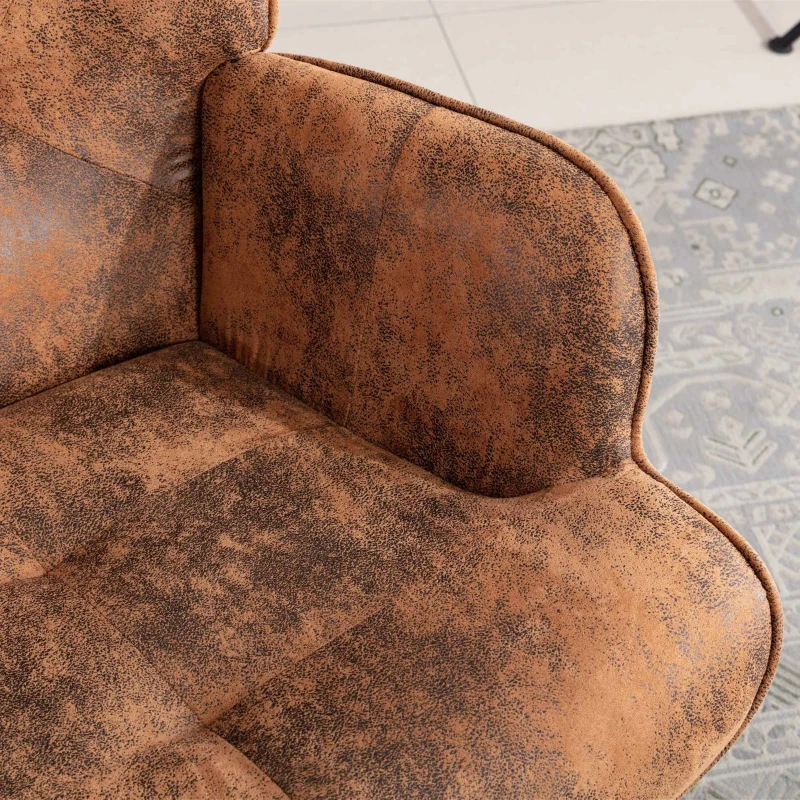 Fauteuil Relax Moderne capitonné pour Salon et Chambre à Coucher , Marron