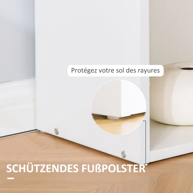 HOMCOM Biurko kuchenne z półką, stolik komputerowy, stół do pracy, stolik na laptopa, regał biurowy, biały, 120 x 55 x 120 cm