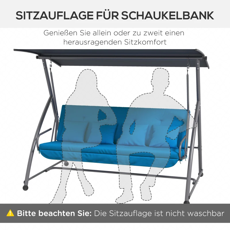 Outsunny 170 cm siedzisko dla huśtawki Hollywood, niebieski