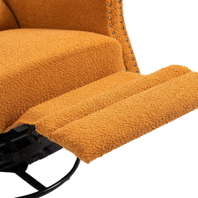 Fauteuil relax inclinable pivotant à 360 degrés pour un confort total dans le Salon, la Chambre à Coucher, le Bureau - Fauteuil Relaxation et Lounge, Orange