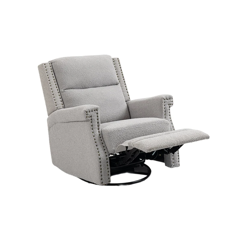 Fauteuil relax inclinable pivotant à 360 degrés pour un confort total dans le Salon, la Chambre à Coucher, le Bureau, Gris