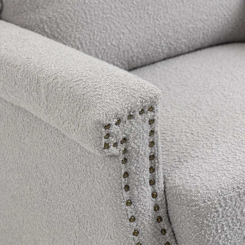 Fauteuil relax inclinable pivotant à 360 degrés pour un confort total dans le Salon, la Chambre à Coucher, le Bureau, Gris
