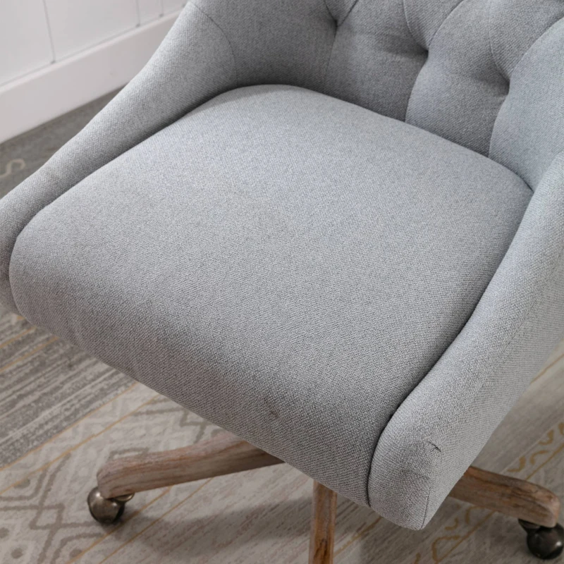 Fauteuil de relaxation Confortable et Design - Pivotant, Moderne pour Salon et Bureau avec Matériaux de Haute Qualité, Gris