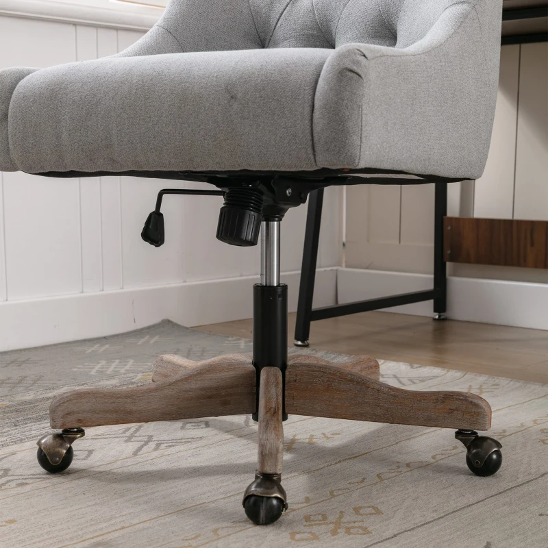 Fauteuil de relaxation Confortable et Design - Pivotant, Moderne pour Salon et Bureau avec Matériaux de Haute Qualité, Gris