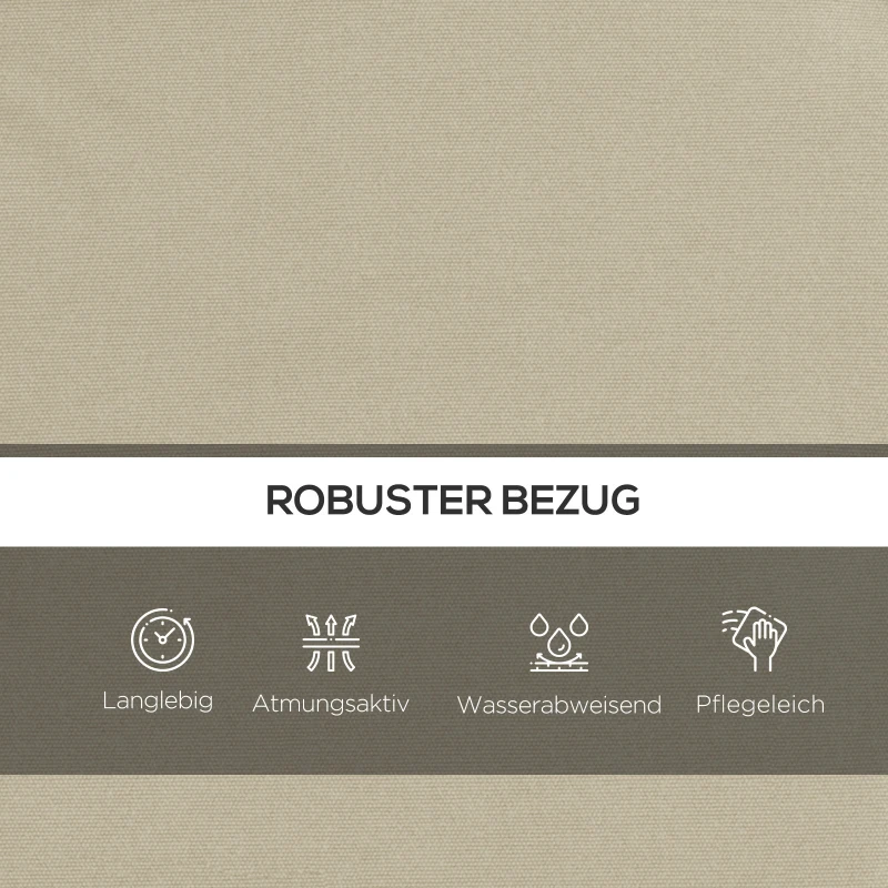 Zestaw poduszek siedziska Outsunny 170 cm do huśtawki Hollywood, beżowy