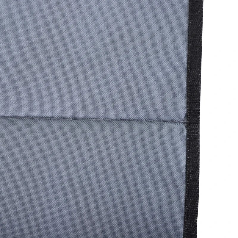 Outsunny Steel Frame Set of Two Reclining Beach Mats Grey