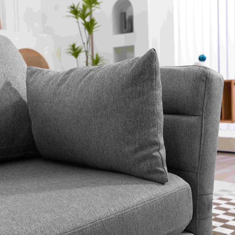 Divano componibile a forma di U con stoccaggio, casuale splicing può utilizzare divano letto matrimoniale, extra largo per soggiorno, Grigio