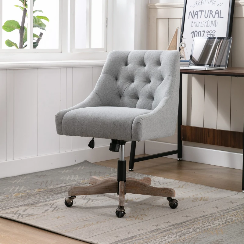 Fauteuil de relaxation Confortable et Design - Pivotant, Moderne pour Salon et Bureau avec Matériaux de Haute Qualité, Gris