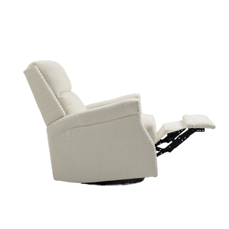 Fauteuil relax inclinable pivotant à 360 degrés pour un confort total dans le Salon, la Chambre à Coucher, le Bureau, Beige