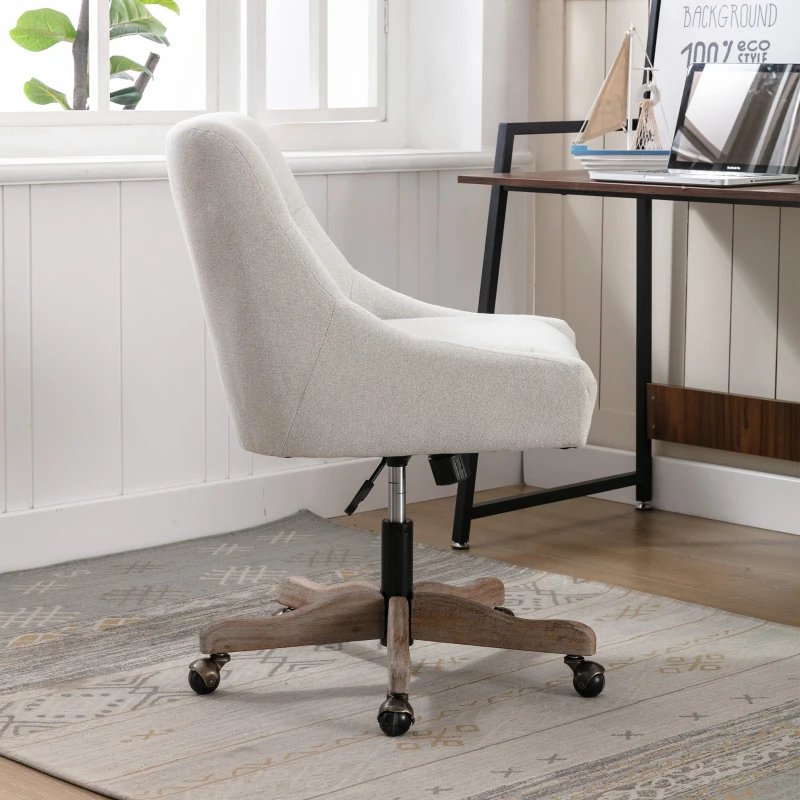 Fauteuil de relaxation Confortable et Design - Pivotant, Moderne pour Salon et Bureau avec Matériaux de Haute Qualité, Beige