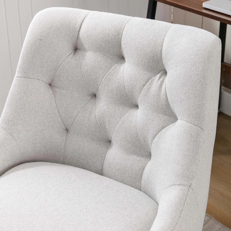 Fauteuil de relaxation Confortable et Design - Pivotant, Moderne pour Salon et Bureau avec Matériaux de Haute Qualité, Beige