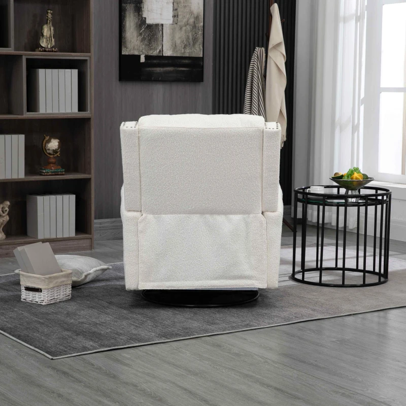 Fauteuil relax inclinable pivotant à 360 degrés pour un confort total dans le Salon, la Chambre à Coucher, le Bureau, Beige