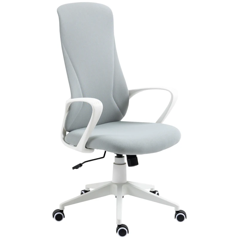 Vinsetto Cadeira de Escritório Ergonómica com Altura Ajustável Função de Inclinação e Encosto Alto 62x56x110-119,5 cm Cinza