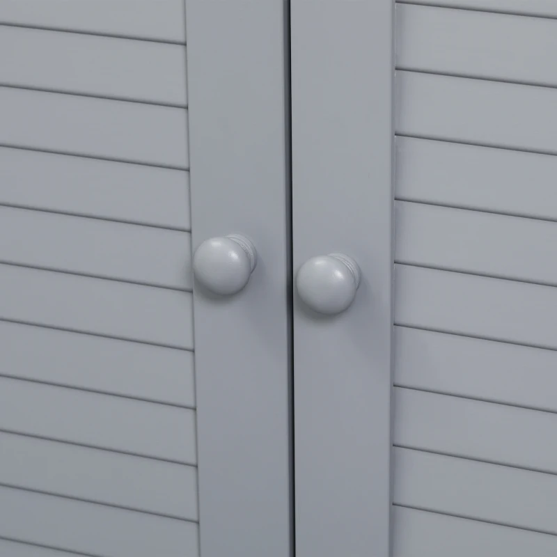 kleankin Móvel para Lavatório Pousar Armário para Casa de Banho com 2 Portas e Prateleira Interior Ajustável 60x30x60cm Branco