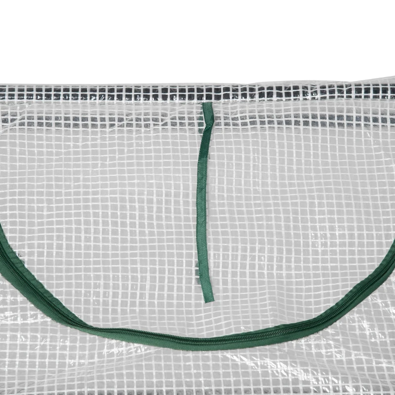 Outsunny Estufa 119x60x60cm Estufa de Jardim com 2 Janelas Enroláveis para Cultivo de Plantas Verduras Flores Branco Translúcido