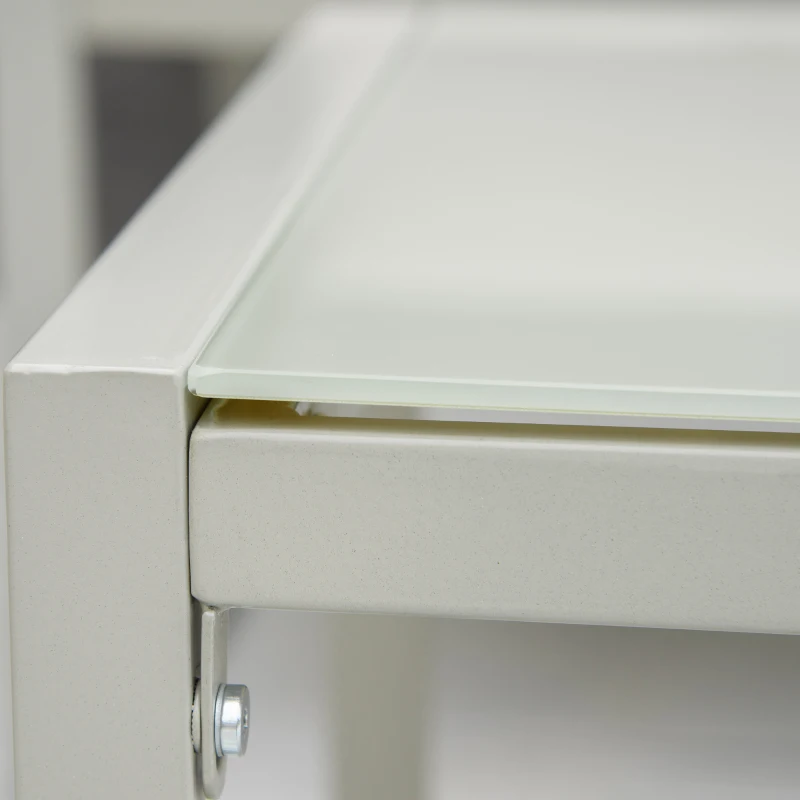 Outsunny Conjunto de Móveis de Jardim Vime 4 Peças Sofá Duplo 2 Poltronas Individuais e Mesa de Centro com Vidro com Almofadas para Exterior Terraço Cinza