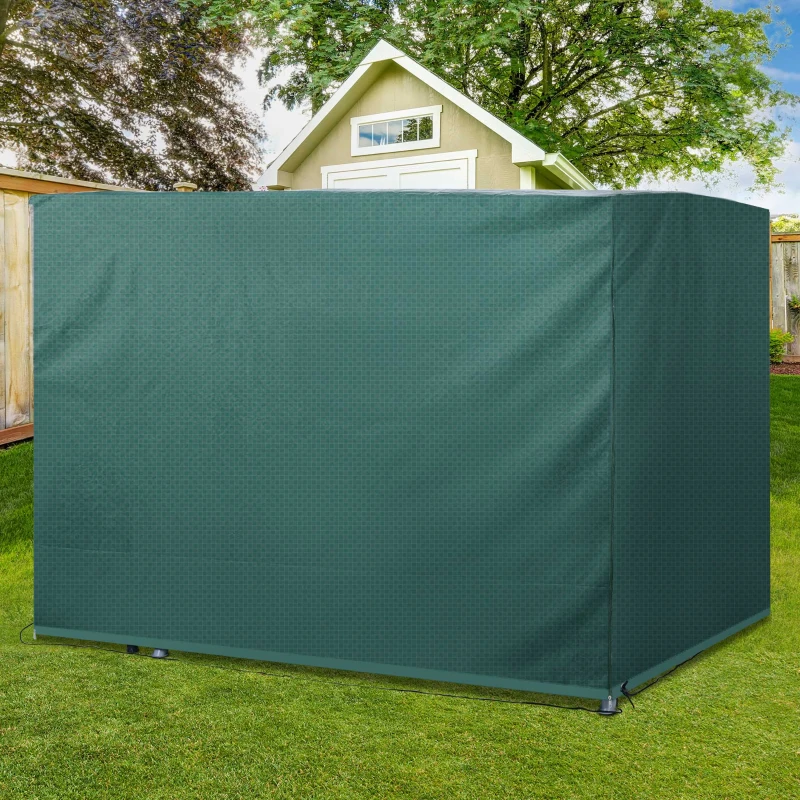 Outsunny Capa Protetora para Baloiço de Jardim de 3 Lugares 215x155x150cm Impermeável com Zíper Cobertura para Móveis de Exterior Verde