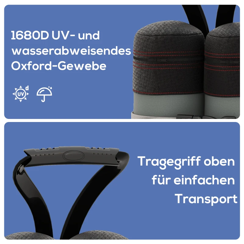 Outsunny Zandzakken voor paviljoens, set van 4, 48 kg, zonder zand, met bevestigingsriemen, weerbestendig, zwart