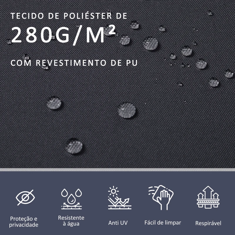 Outsunny Toldo Lateral Retrátil 600x160cm Toldo de Privacidade Extensível com Ângulo Ajustável e Proteção UV+50 para Jardim Balção Terraço Cinza