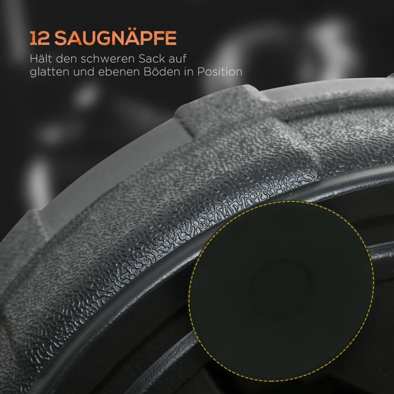 SPORTNOW Punchingbal, verstelbaar in hoogte 147-165cm, vulbare standaard, staal, zwart+rood+wit