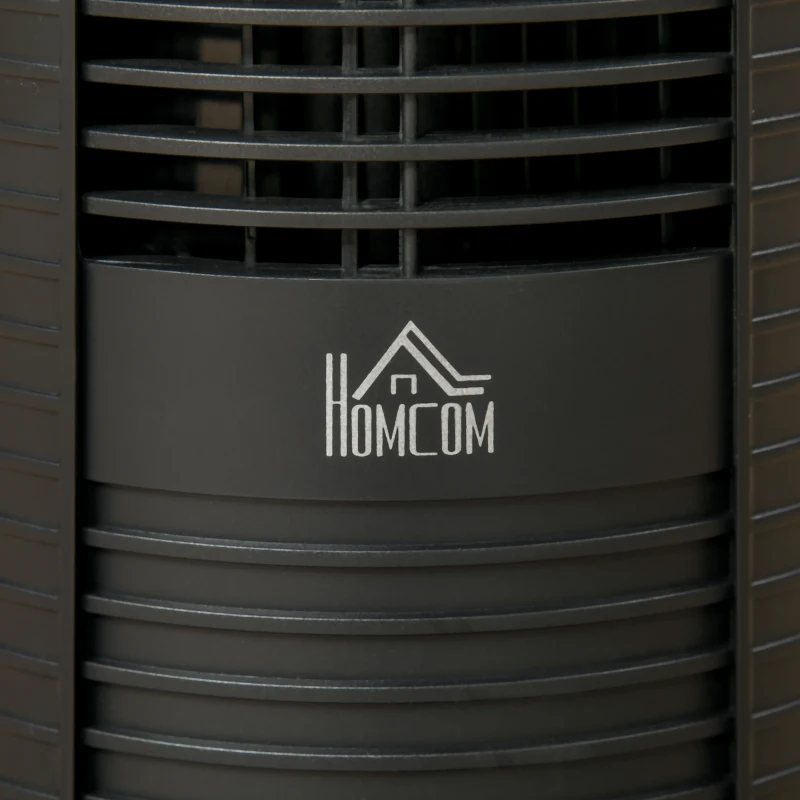 HOMCOM Ventoinha de Coluna Altura 96cm 45W com Controle Remoto 3 Velocidades 4 Modos de Funcionamento e Oscilação de 70° Tela LED Tátil Temporizador de 12H Silencioso e Alça de Transporte Preto