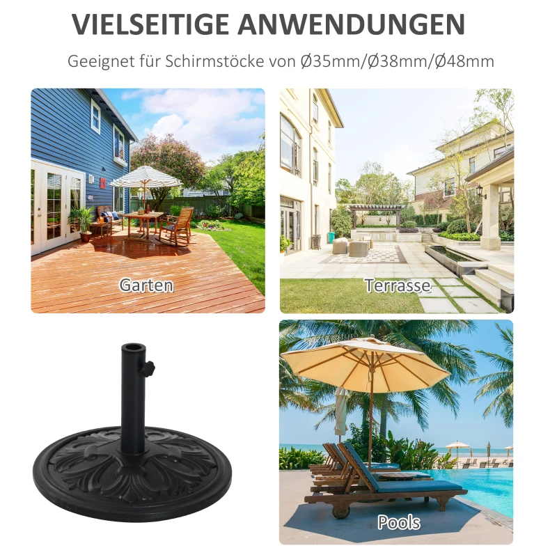 Outsunny parasolvoet 48 cm x 48 cm x 34 cm