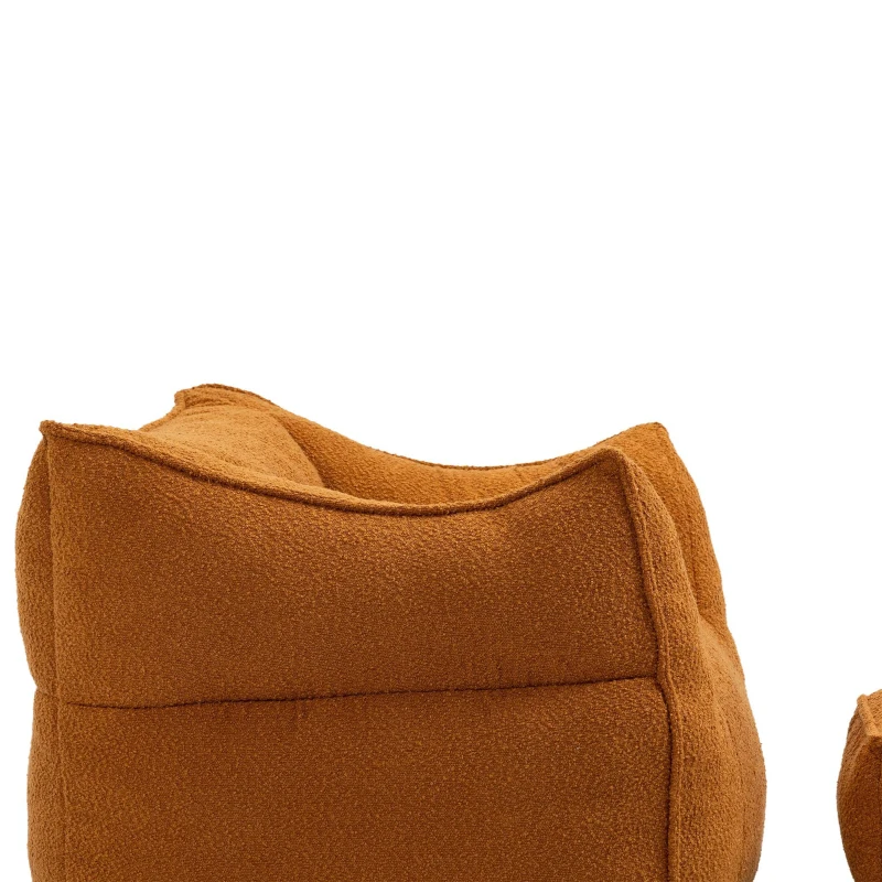 Fauteuil Relax Confortable avec Rembourrage en Mousse à Mémoire de Forme et Accoudoirs pour Salon et Chambre à Coucher, Orange