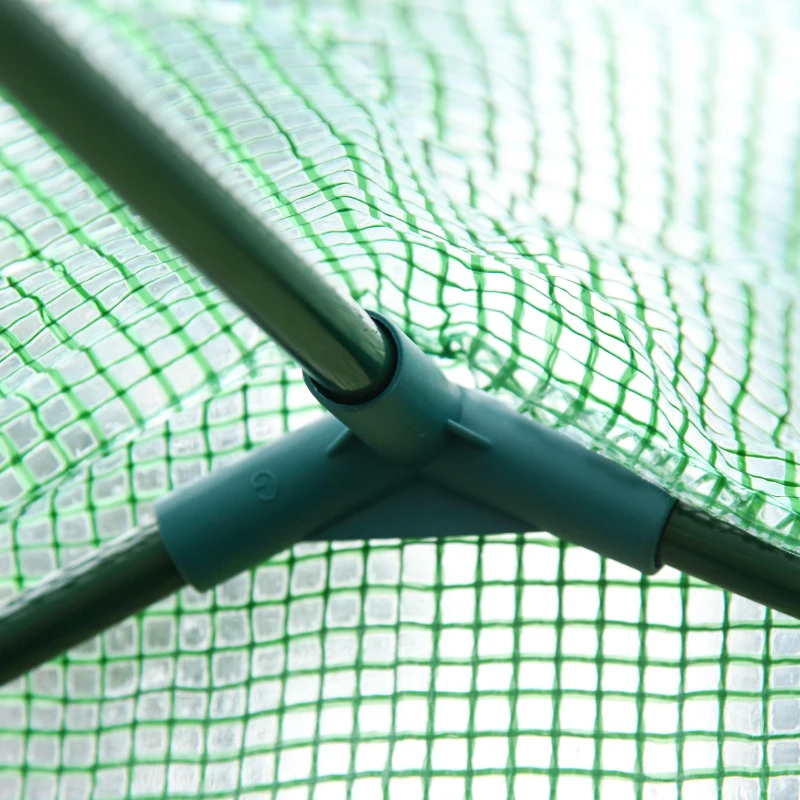 Outsunny Walk In PE Greenhouse Garden Outdoor Flower Planter Steel Frame with Zipped Door & Window 180 x 105 x 165CM