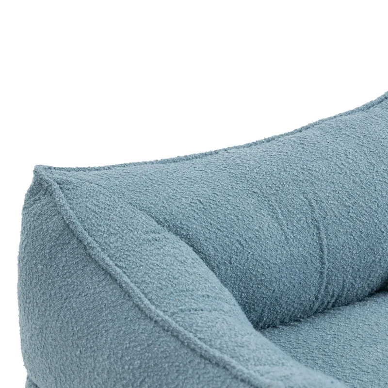 Confortevole Poltrona Sacco per Interni con Imbottitura in Memory Foam e Braccioli per Soggiorno e Camera da Letto, Blu