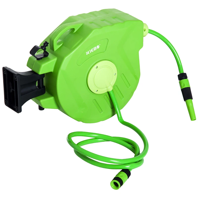 Outsunny Bęben do zwijania węża ogrodowego z szybkozłączką, 47,5 cm x 15,5 cm x 35,5 cm