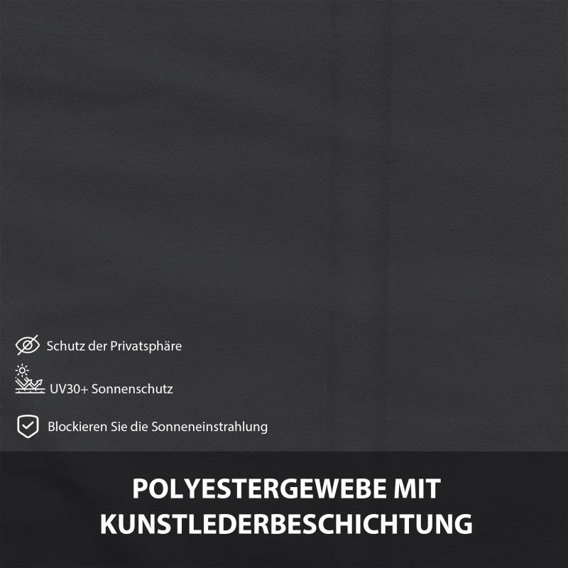 Outsunny Markiza Boczna, Odporna na warunki atmosferyczne, Składana, 237 cm x 160 cm, Ciemnoszary