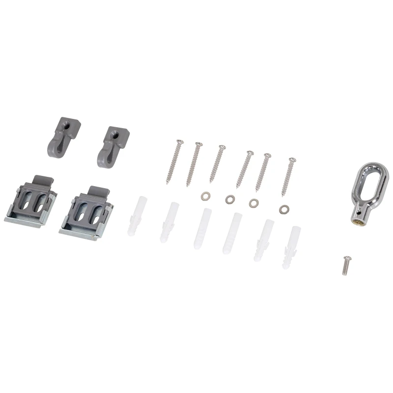 Outsunny Roleta z korbką ręczną Roleta okienna montaż ścienny/dachowy UV50+ aluminium szary 1,4 x 2 m