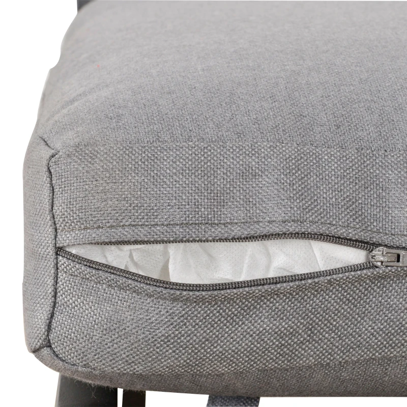 Outsunny 4-częściowy zestaw ogrodowy aluminium komplet wypoczynkowy z podnoszonym stolikiem szary