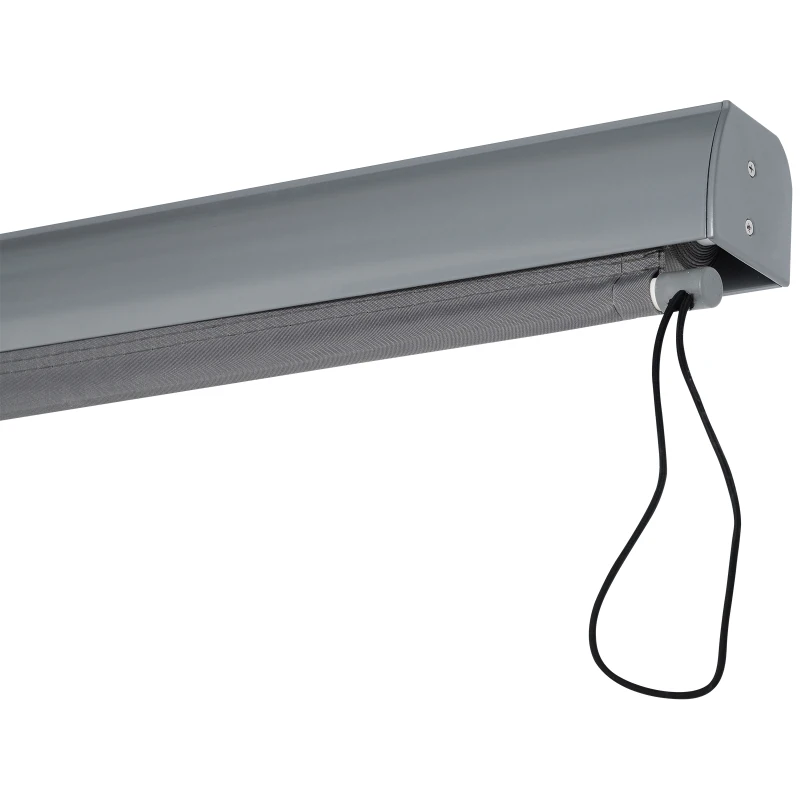 Outsunny Roleta z korbką ręczną Roleta okienna montaż ścienny/dachowy UV50+ aluminium szary 1,4 x 2 m