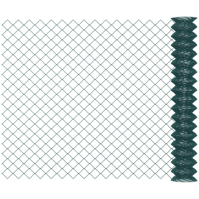 Outsunny Plasa pentru Imprejmuire din Otel si PVC pentru Spatii Exterioare, Rulou de 25m si Inaltime 1.7m, Verde
