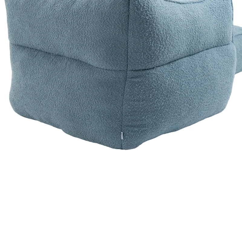 Bouclé-Sitzsack für Erwachsene, Blau