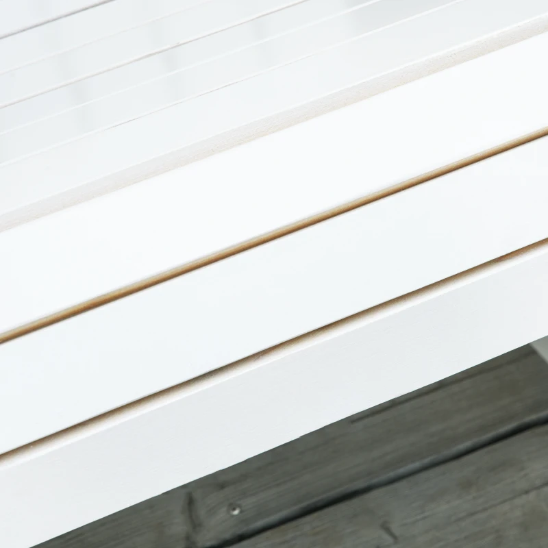 Outsunny krzesło ogrodowe Adirondack, białe, 77 x 94 x 97 cm