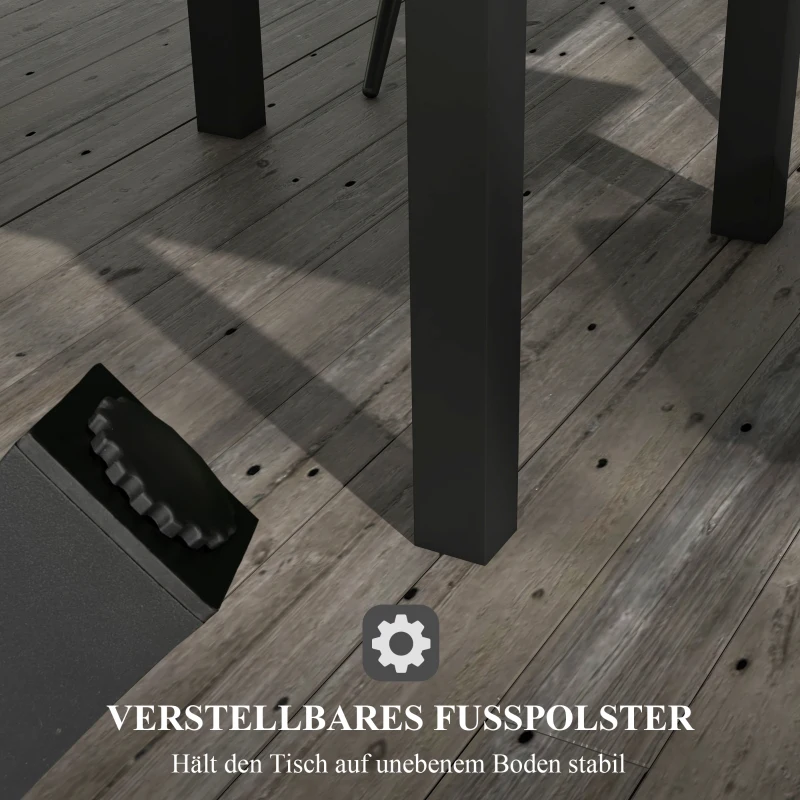 Outsunny Gartentafel Buitentafel, weerbestendig, 162 x 80 x 75 cm, Geel