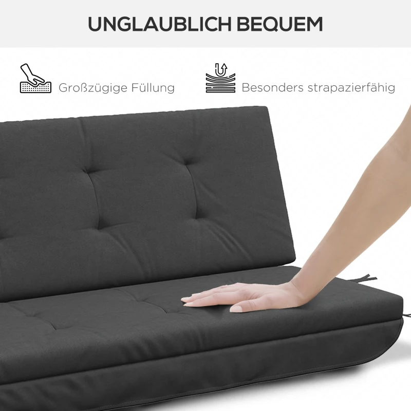 Outsunny Seat Cushion Seat Pad for Hollywood Swing 170 x 100 x 8cm Dark Gray